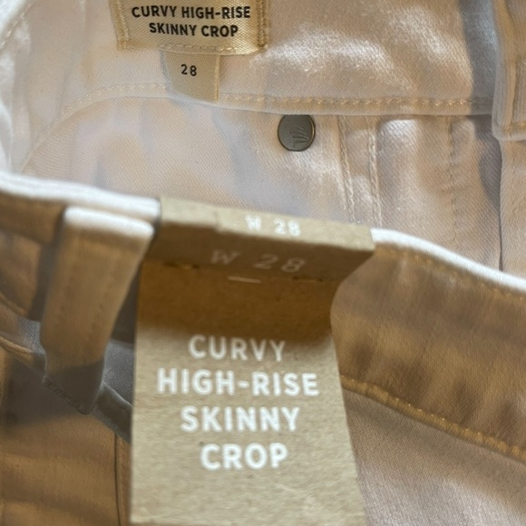 MADEWELL curvy high-rise skinny crop white jeans - Picture 4 of 5